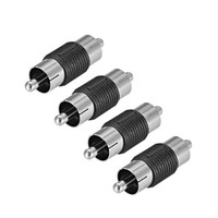 4Stk Rca Stecker Zu Stecker Verbinder Adapter Audio Video Av Tv Kabel Konvertit