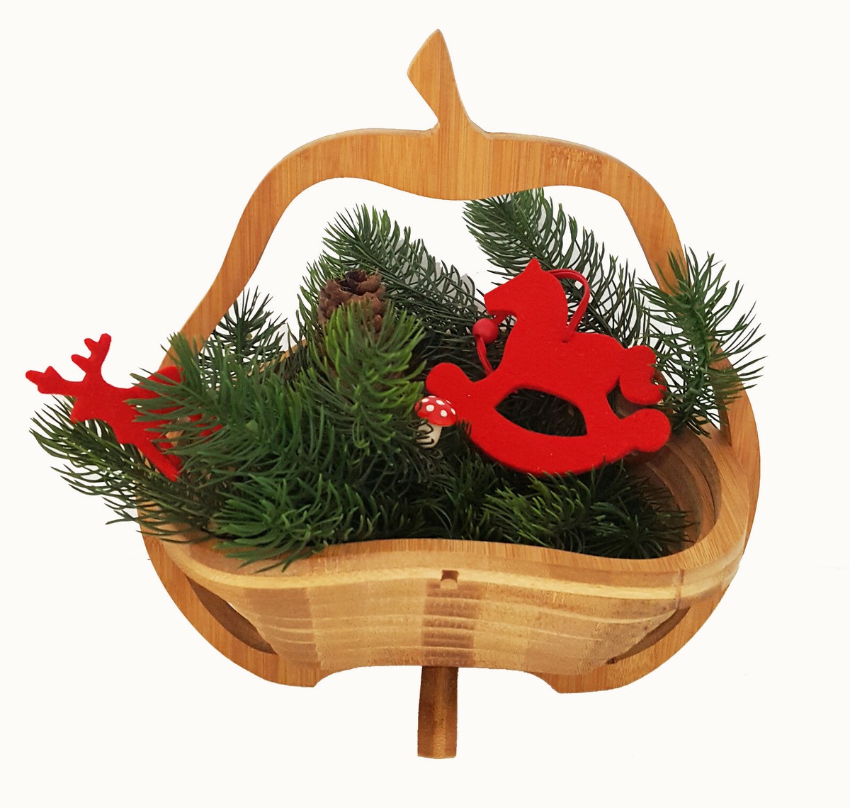 Cesto In Bambù Pieghevole Cleanprince - 30x30 Cm - Per Frutta, Verdura, Portaoggetti O Come Cesto Per Cani (senza Decorazioni)