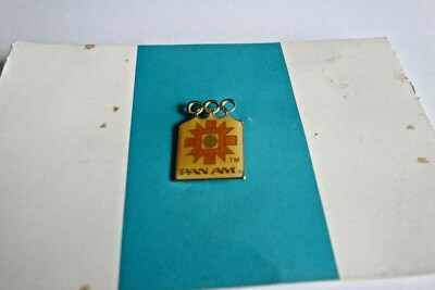 1984 PAN AM OLYMPIC PIN PINBACK BUTTON  ON ORIGINAL CARD - SARAJEVO