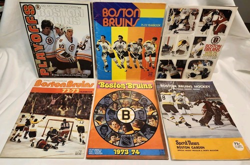 NHL 1970's 80's Boston Bruins Team Yearbook Magazine Program Orr Esposito Lot - 第 1/21 張圖片