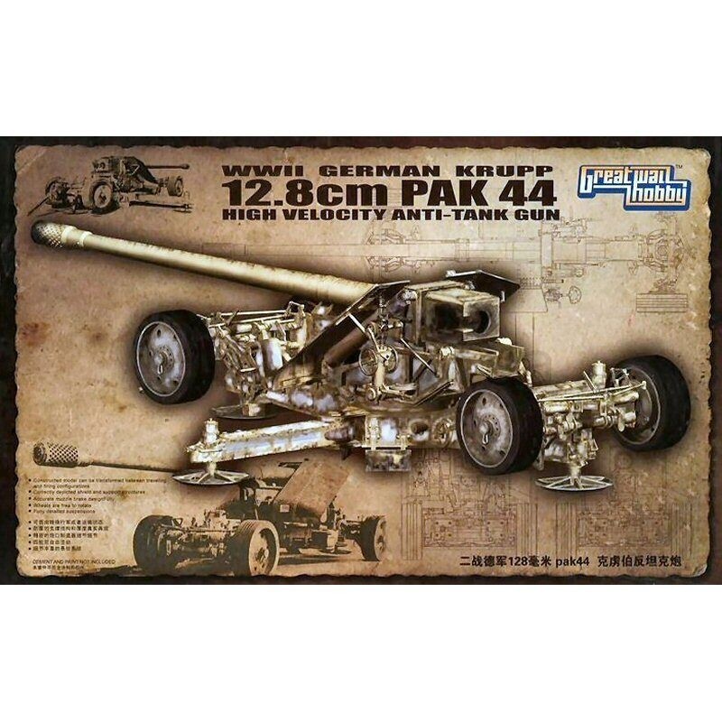 Great Wall Hobby L3526 1:35 WWII German Krupp 12.8cm Pak44 Anti-Tank Gun
