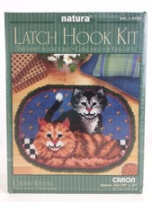 Caron Natura Latch Hook Kit - Cuddly Kittens Art R703 - 20" x 27"