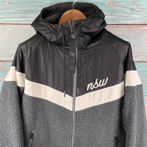 Herren Nike Sherpa Wind Runner Jacke Größe XL Schwarz NSW - Bild 2 von 6