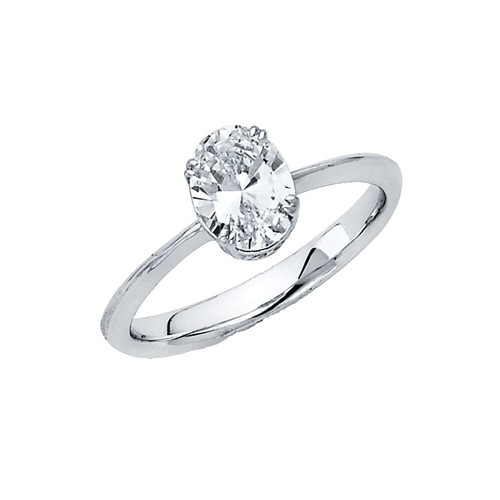 Bague Argent Sterling Zircone Cubique - Taille 6 - Coussin 4mm - Thaïlande
