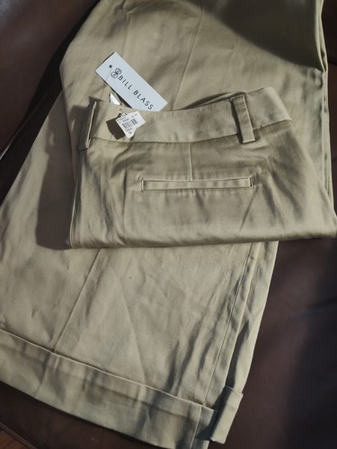 Bill Bass Khakis Size 14 Cuffed Light Weight - Picture 2 of 2