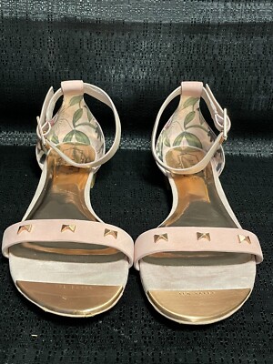 Ted Baker Ankle Strap Ovey Rose Gold Pink Flat Sandals Size