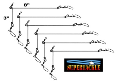 6 pk - 4" x 8" -Supertackle S/S Mini Spreader Bars for inshore salt & freshwater | eBay 6 pk - 4" x 8" -Supertackle S/S Mini Spreader Bars for inshore salt & freshwater | eBay
