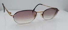Vintage Jaguar 3304-246 Black Gold Half-Rim Metal Sunglasses Malta FRAMES ONLY