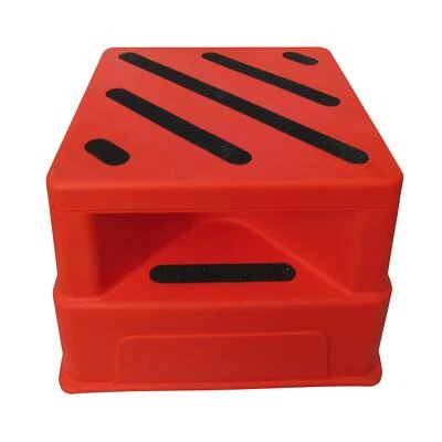 Heavy Duty Safety Step Stool (Grip Non Slip Lightweight Orange Square)