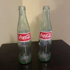 Lot 2 Vtg 2002 Coca Cola Coke Soda Bottles Glass Hecho En MEXICO Mexican 355ml