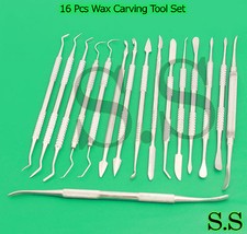16pcs Stainless Steel Wax Carving Tool Set Dental Instruments PR-118