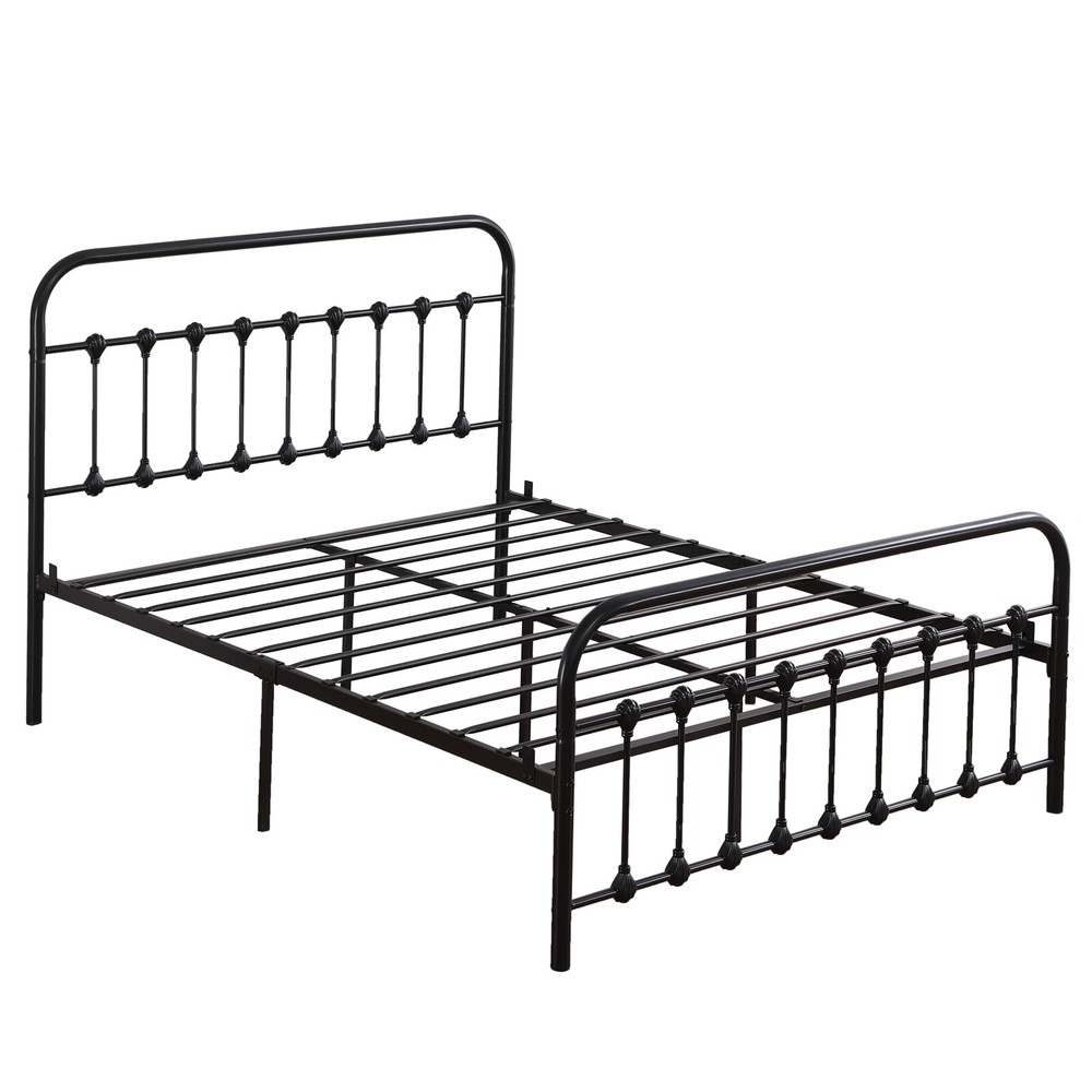 Bed Head And Foot Tube With Queen Black Iron Bed