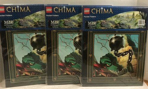 3- 2-Pack (6) LEGO Legends of Chima 2-Pocket Folders School Supplies 9X12"/ NIP - Picture 5 of 7