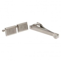 Manchester City Football Club Stainless Steel Cufflinks & Tie Slide Free Uk P&p Manchester City Football Club Stainless Steel Cufflinks & Tie Slide Free Uk P&p