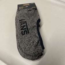 Vans Mens 3 Pairs Skater Surfer Street No Show Socks Grey Heather Black Trim NEW