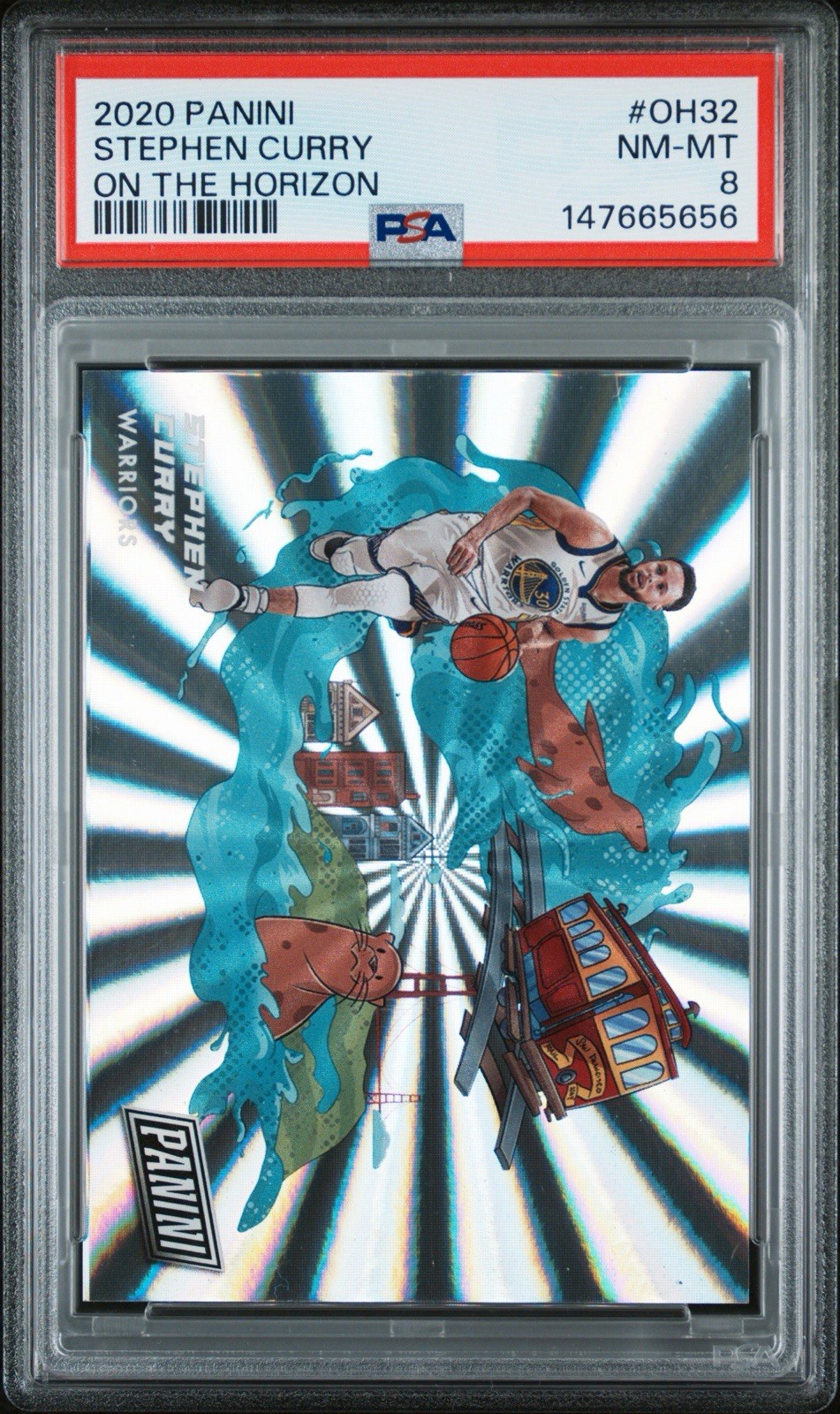 Stephen Curry 2020 Panini On The Horizon #OH32 Psa 8 Warriors HOF
