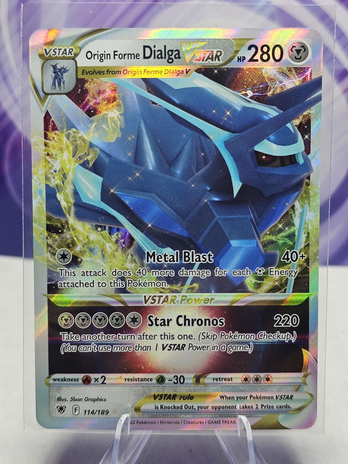 Origin Forme Dialga VSTAR 114/189 Swsh10: Astral Radiance Holo NM