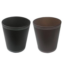 Corbeille à papier vintage en PU de 28 cm