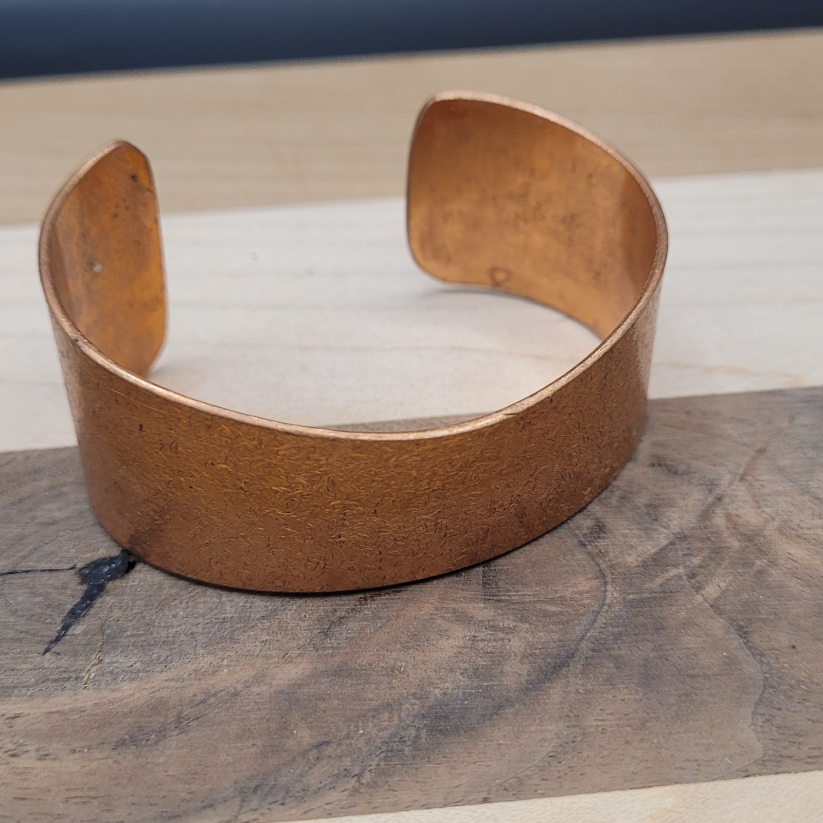 Vintage Solid Copper Chunky Bangle Bracelet - image 6