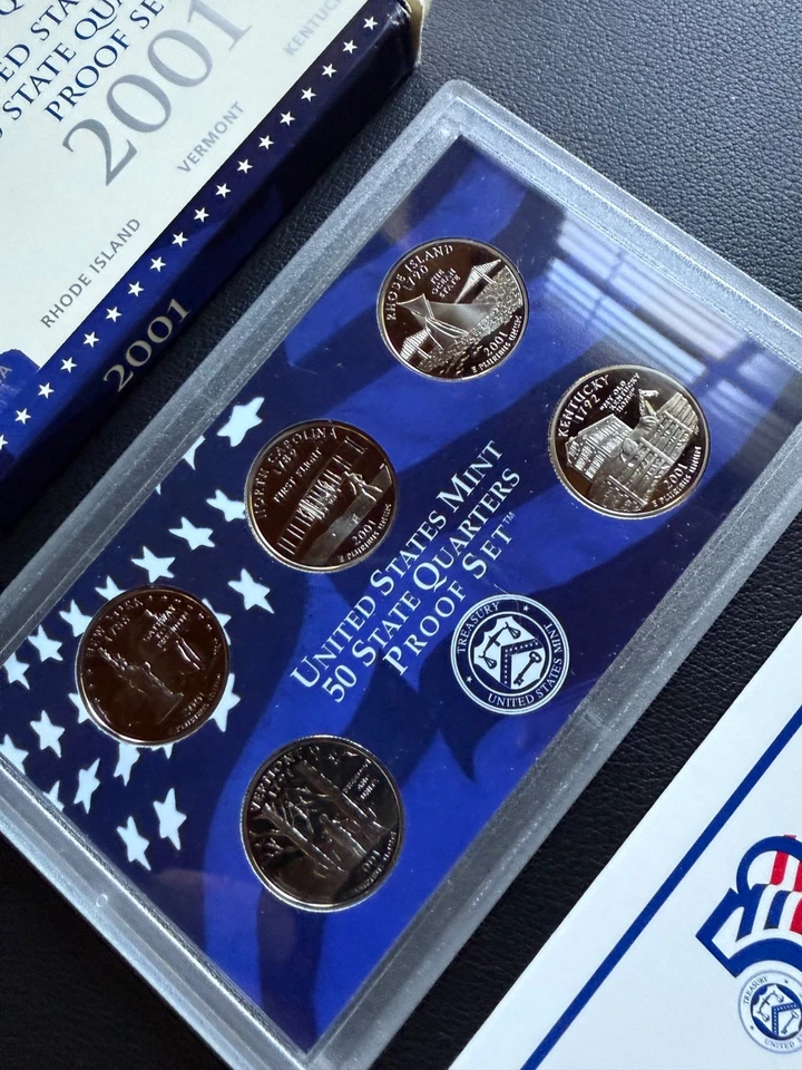 2001 UNITED STATES MINT 50 STATE QUARTERS PROOF SET WITH COA IN OGP - Image 3 of 3