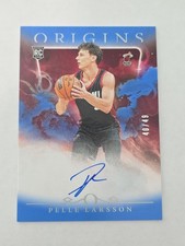2024-25 Panini Origins Rookie Autographs Pelle Larsson #RA-PLH Blue /49 (AU, RC)
