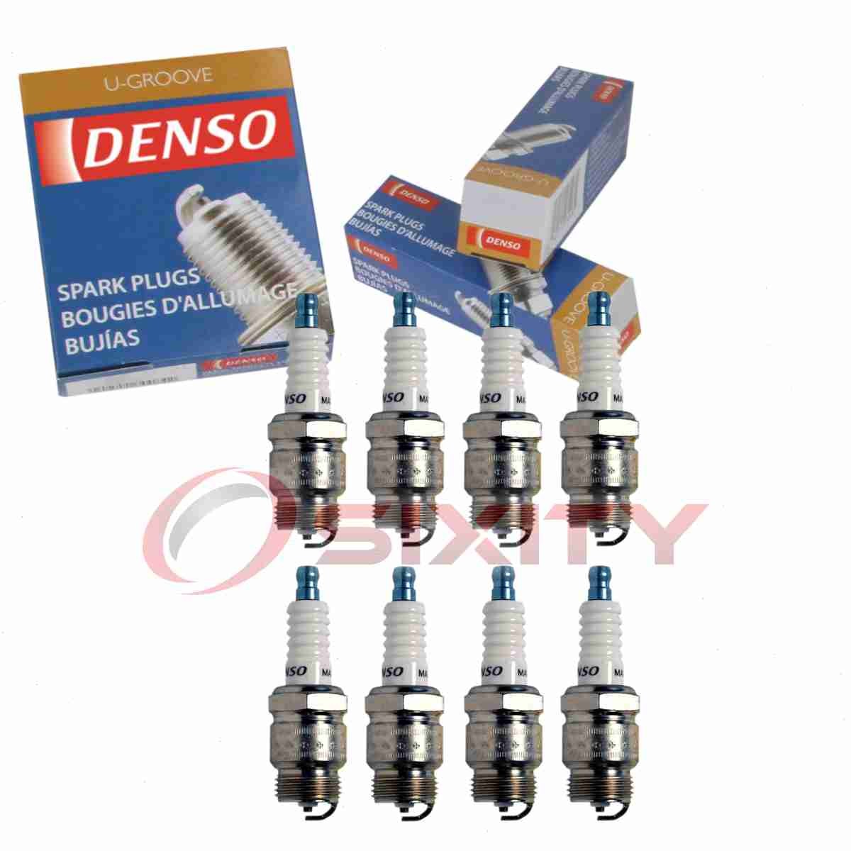 8 pc Denso Standard U-Groove Spark Plugs for 1967-1971 Mercury Marquis 6.4L sw