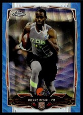 2014 Topps Chrome Blue Wave Refractor Pierre Desir Rookie Cleveland Browns #189