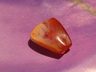 ANCIENT PYU KUSHAN PATINIZED GEOMETRIC  SHAPE AGATE CARNELIAN BEAD 12.7-11.3-4.7 — photo 3