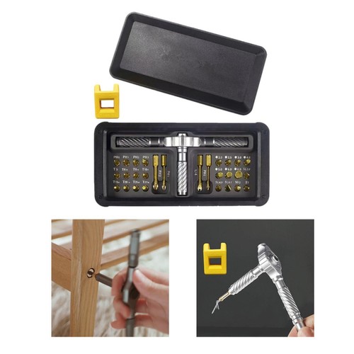 30 in 1 Ratchet Screwdriver Set DIY with Storage Case Versatile for Electronics