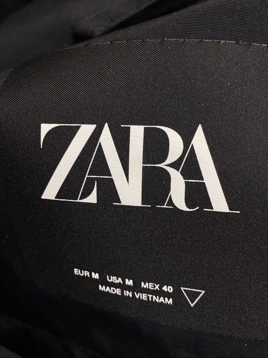 ZARA Down Jacket, Medium, Polyester, Black, Solid… - image 3