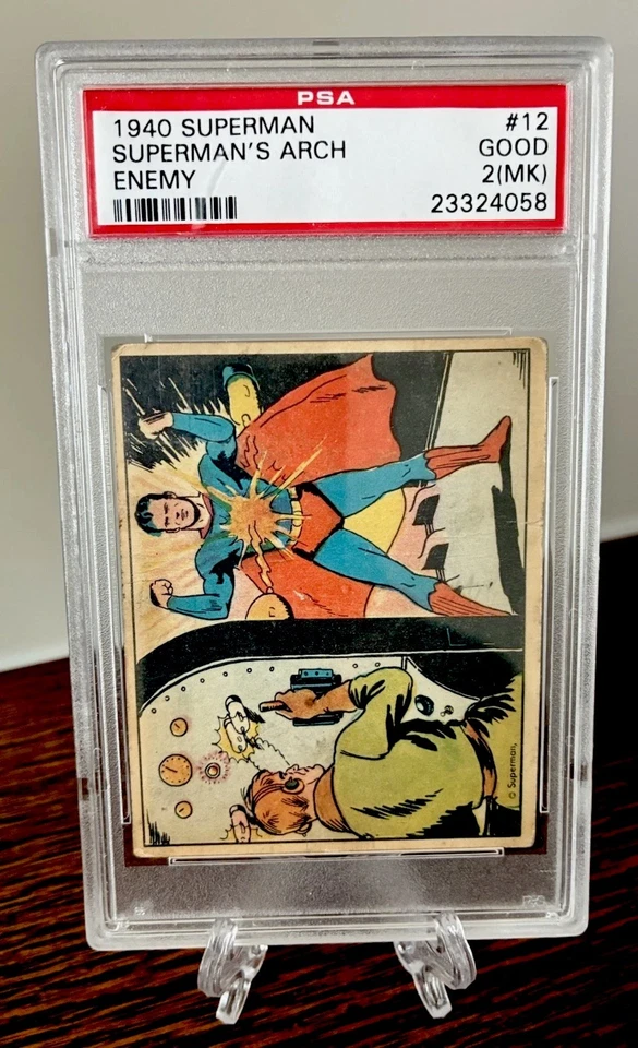 1940 superman gum #12 arch enemy lex luthor 1st appear RC PSA 2 (MK) RARE ROOKIE - Image 3 of 3