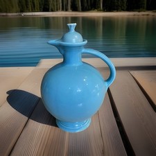 Fiesta Vintage Turquoise Carafe w/Lid~Fiestaware~HTF