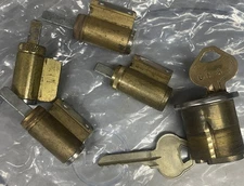 Russwin Mortise And 4 Lever Cylinder Lock Keyed Same 2 Keys Ru46 Lot