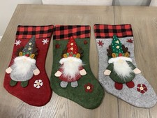 Lot of 3 Christmas Stockings 18"