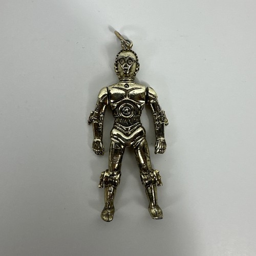 VTG 1977 Star Wars C3PO Necklace Pendant Charm 20th Century Fox Original RARE