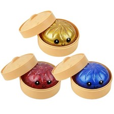 Rare Glitter Dumpling Squishy Bao Bun Stress Relief Toy Limited Edition