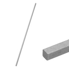 3/16"x3/16"x10" 45 Cold-Drawn Square Steel Key Stock Rod