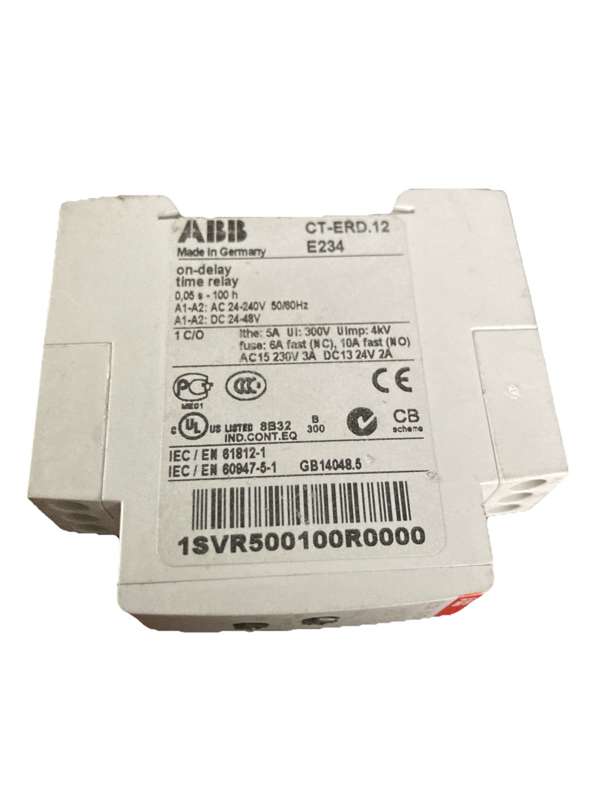 ABB CT-ERD.12 E234 ON DELAY TIME RELAY CT-ERD