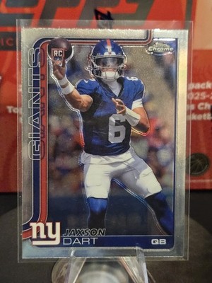 🔥 👀 2025 Topps Chrome Football JAXSON DART Base RC #306 Giants