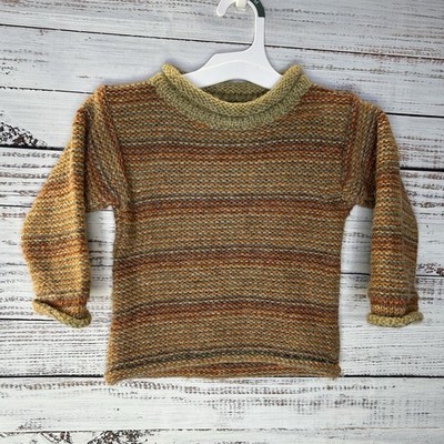 Vintage Roisin Dubh Rollneck Wool Striped Sweater Baby Toddler Size 4 / Size 4T