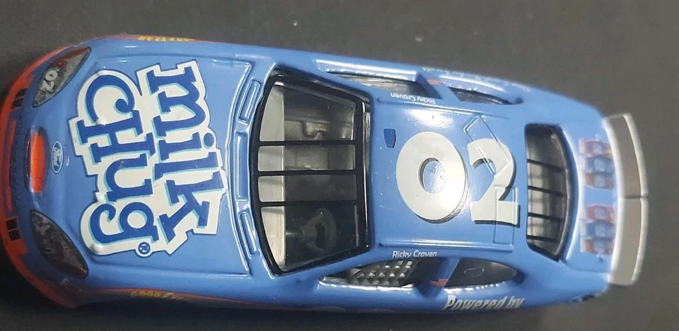 Rare Milk Chug #02 NASCAR 1/64 Promotional Diecast RICKY CRAVEN POWDER BLUE - Image 2 of 4