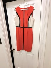 Calvin Klein NWT Dress Multicolor S 6  Lined Slit Zip.  Sale 1 Day Only 5/24!