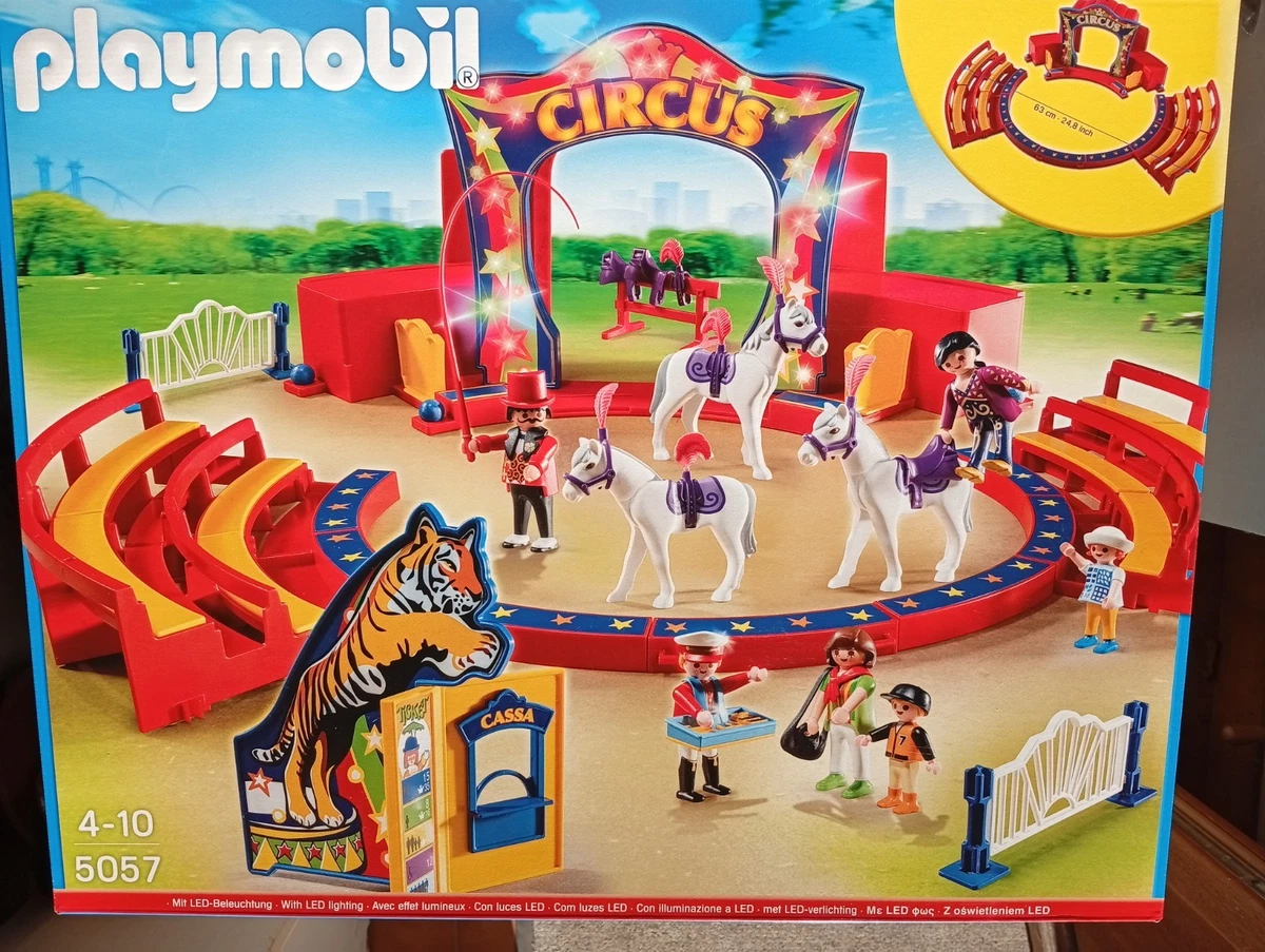 Lot Playmobil Cirque Romani – Animaux Sauvages, Chapiteaux, Camions – Vintage