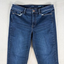 J Jill Boyfriend Straight Leg Ankle Jeans Womens 10 Blue Med Wash Stretch 32x28