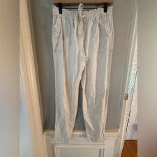 Rewash Linen Blend Pull-On Pants with Pockets Size Small