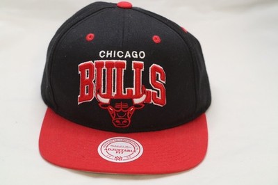 Chicago Bulls Mitchell and Ness Cap Mütze Cappy Snapback NBA Basecap Schwarz Rot