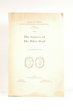 The Sources of The White Devil - Gunnar Boklund Harvard University Press Library