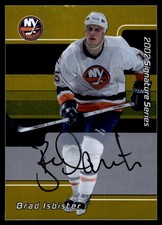 2001-02 Be a Player Signature Series Autographs Gold Brad Isbister Auto New York