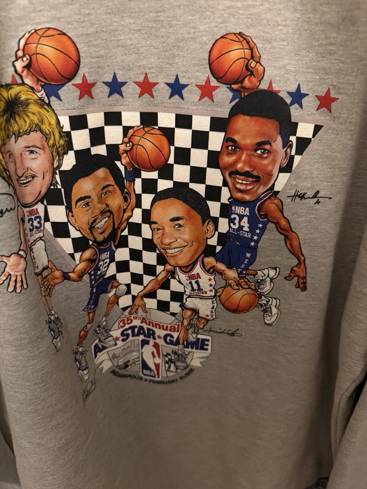Mitchell & Ness 1985 NBA All-Star Game Caricatures Pullover Sweatshirt