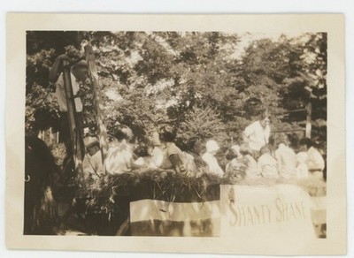Vintage Photo Shanty Shane Parade Float Lake Fairlee Vermont Thetford Ely 1930s